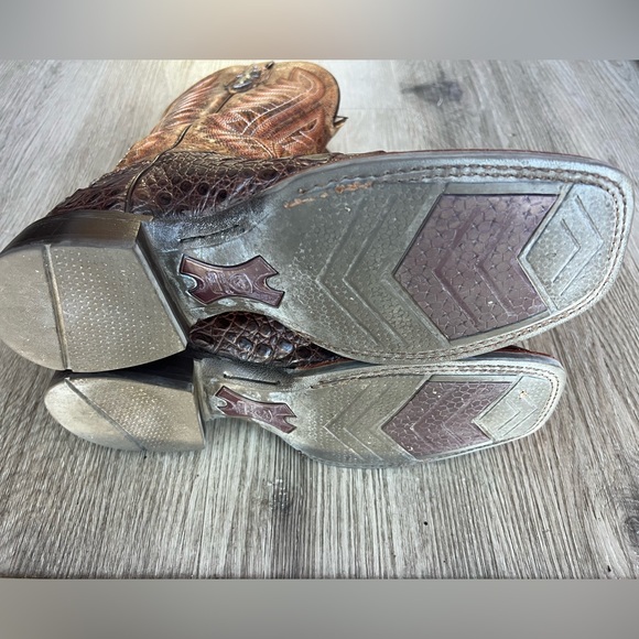 Ariat Double Down genuine caiman belly square toe 9D - Picture 8 of 9